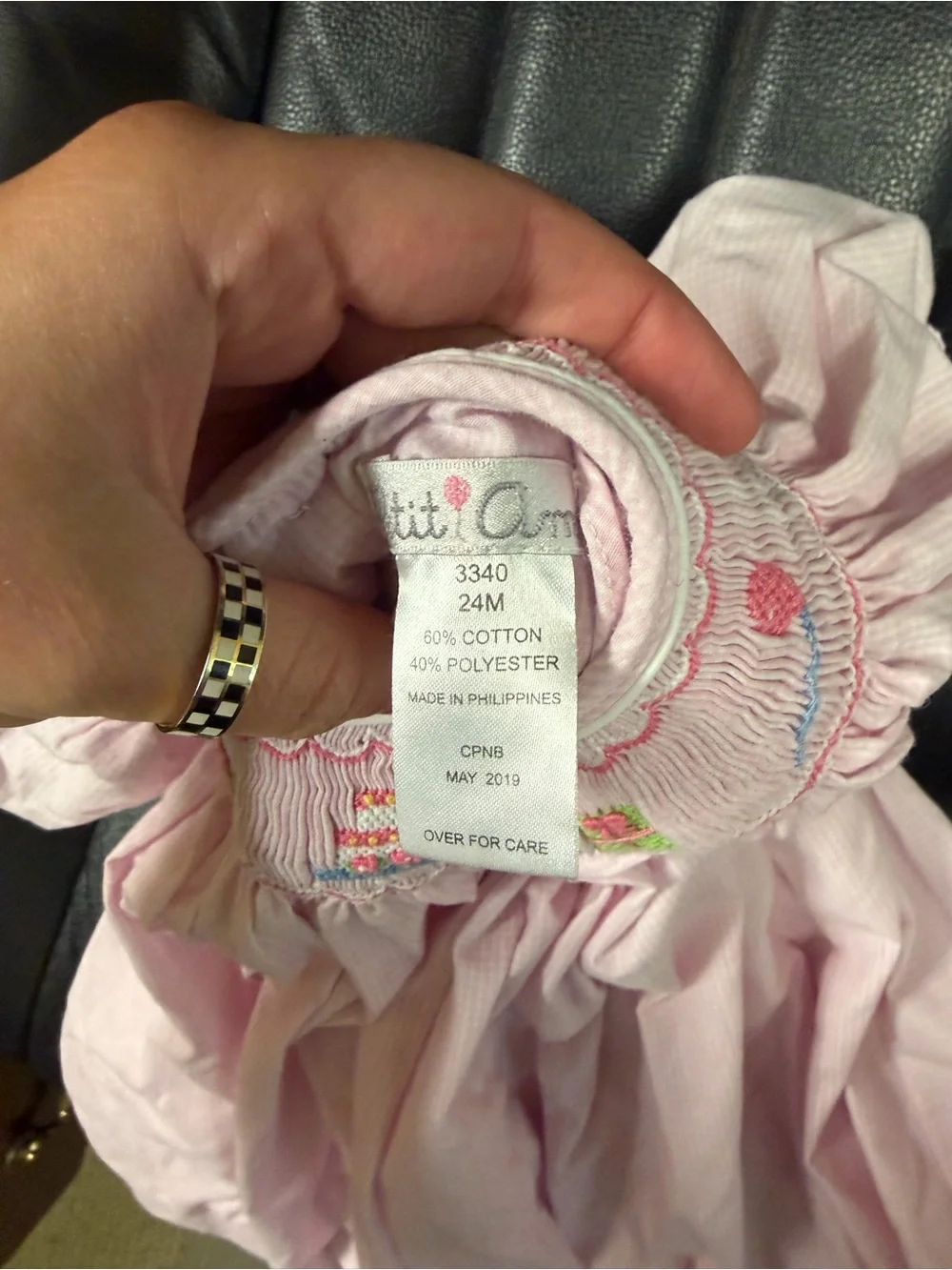 2t Birthday Pink Smocked Bishop Dress